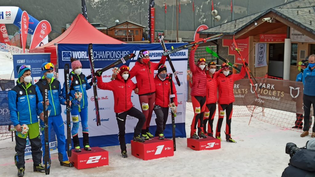 Histórico bronce de María Ordóñez en los relevos jóvenes del Mundial de Andorra